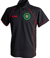 Active Polo (Black w/ Red) - Childs